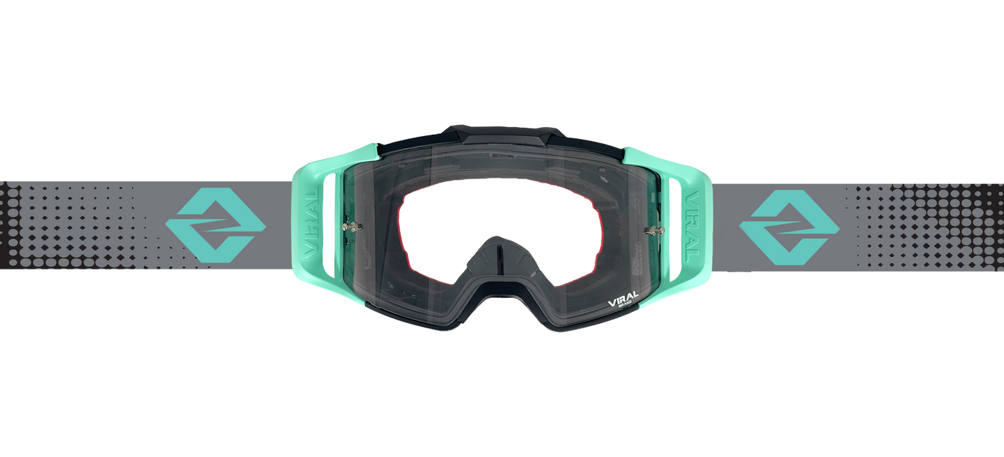 25 Signature Series GREY BLACK TEAL Goggle