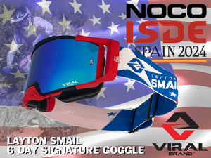 Viral Optics Proudly Joins our riders at the 2024 ISDE in Spain with Custom USA-Inspired Signature Series Goggles